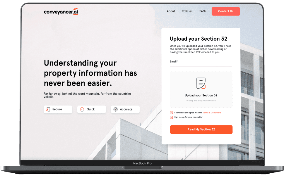 Conveyancer Product Mockup